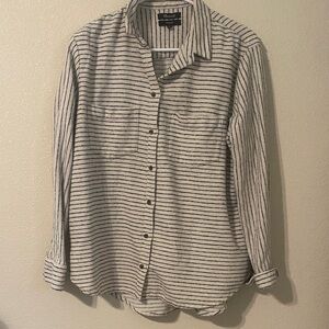 Madewell flannel oversized ex boyfriend button down shirt